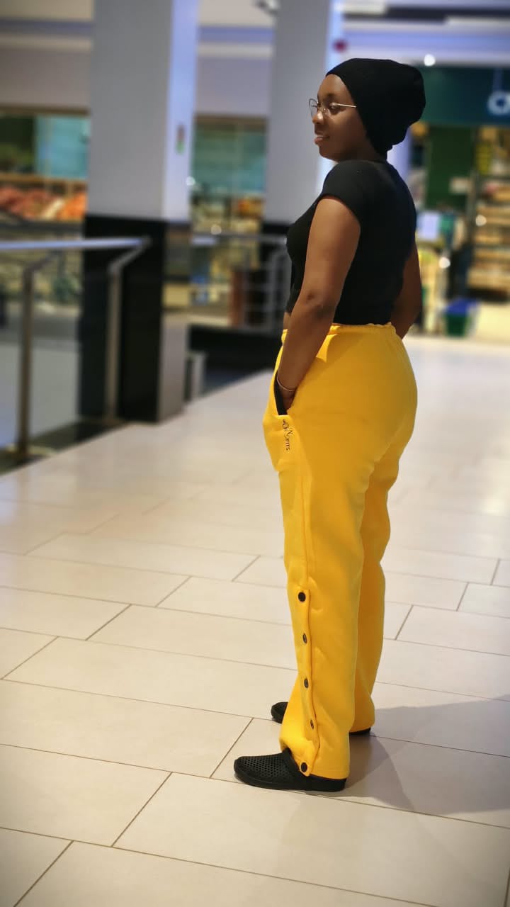 Designed Buttoned Tearaway Pants